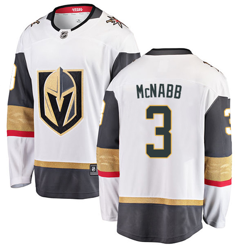 Men Vegas Golden Knights #3 Mcnabb Fanatics Branded Breakaway Home White Adidas NHL Jersey